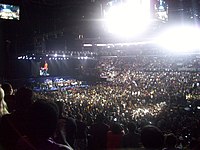 Inside the arena during the Michael Jackson memorial service