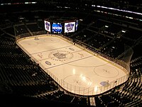 Inside the arena before a Los Angeles Kings game